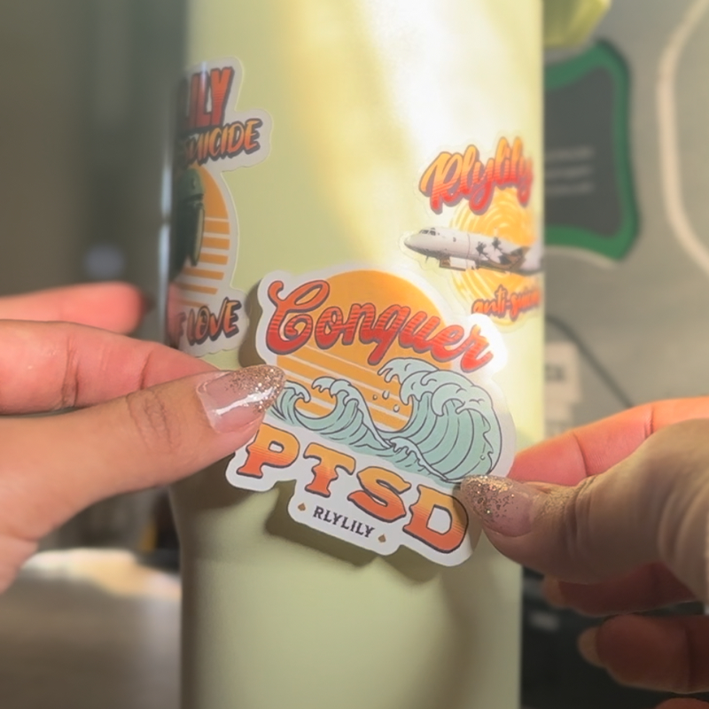 Conquer PTSD Sticker
