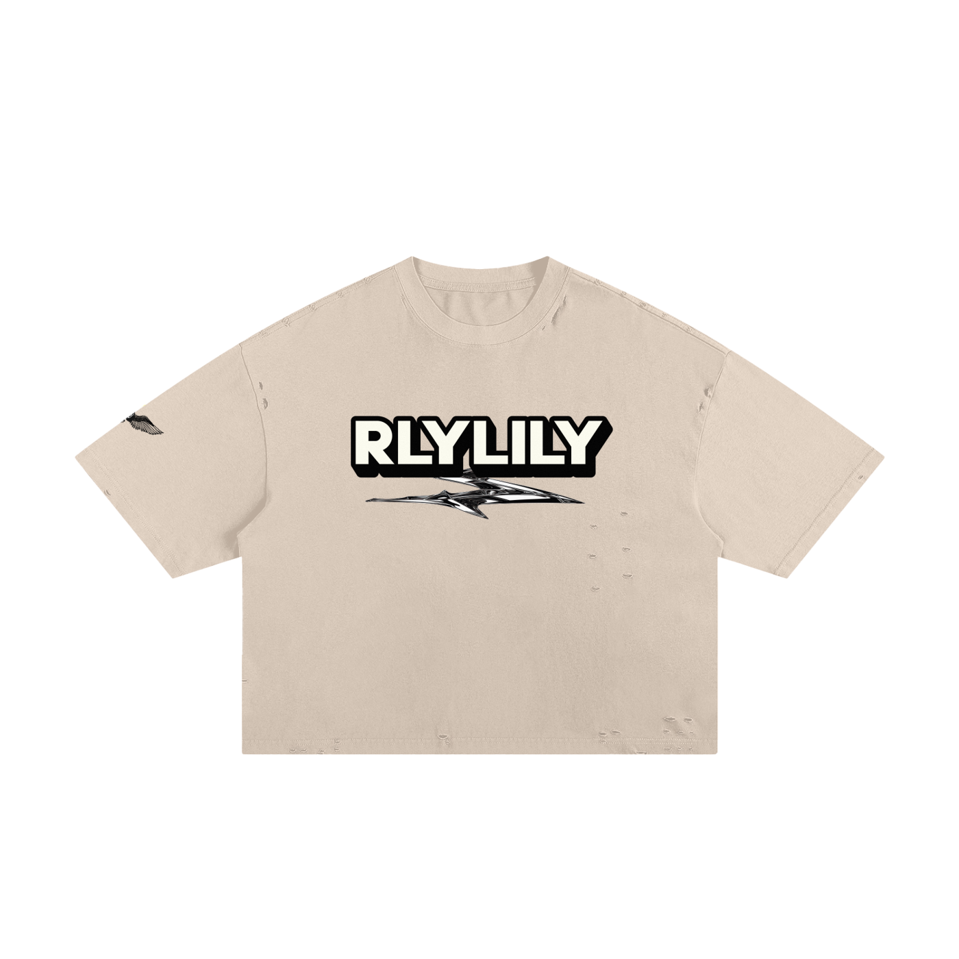 The Debut Print in Classic Frayed Boxy Tee