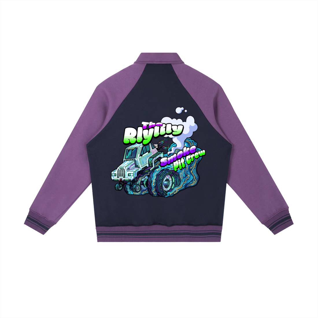 "The Smoke, Pit Crew" Raglan Sleeve Baseball Jacket