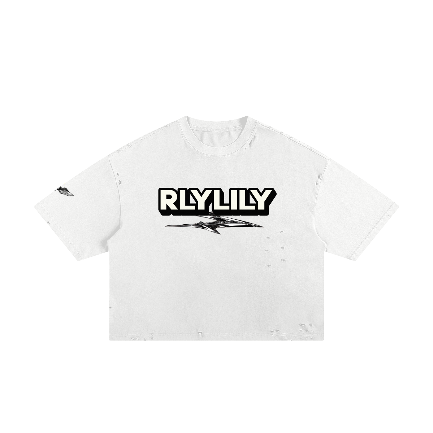 The Debut Print in Classic Frayed Boxy Tee