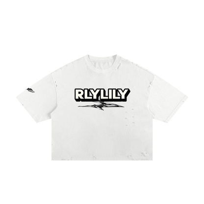 The Debut Print in Classic Frayed Boxy Tee