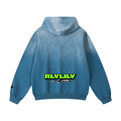 "Mama and Papa" Heavyweight Sunfade Oversized Hoodie