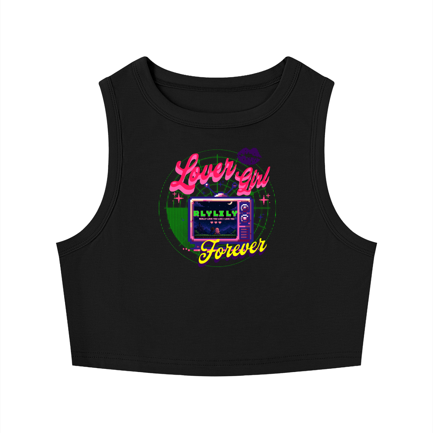 "Lover Girl Forever" Crop Tank Top
