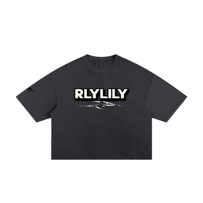 The Debut Print in Classic Frayed Boxy Tee